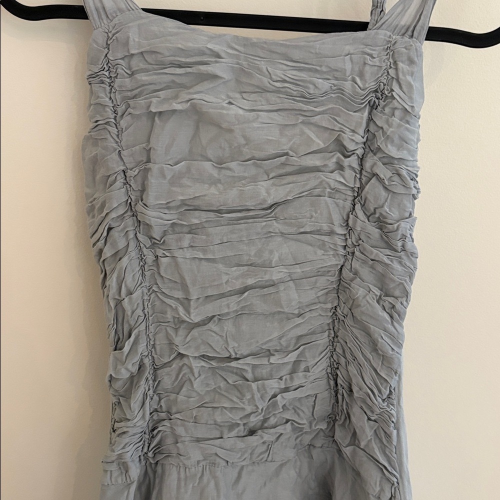 Italian-Made Whimsical Rouched Halter Dress - Picture 6 of 9